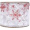 Wired Christmas Wrapping Ribbon Glitter Snowflake Pattern Decorative 2.5InX 10yd